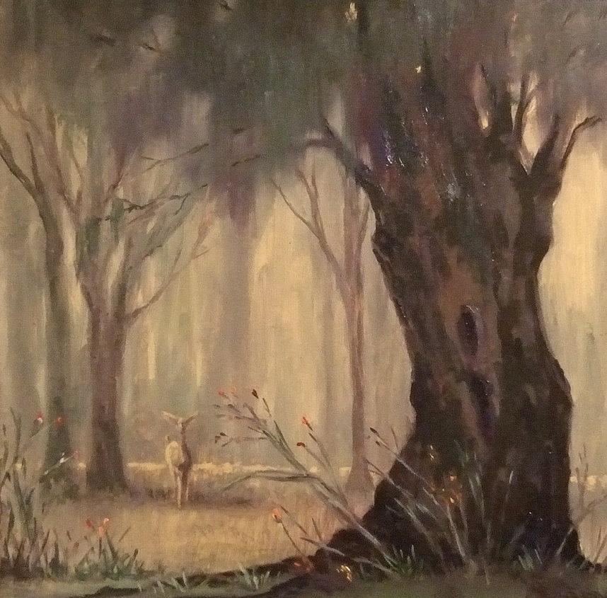 Woodland Fawn Painting by Ruth Stromswold