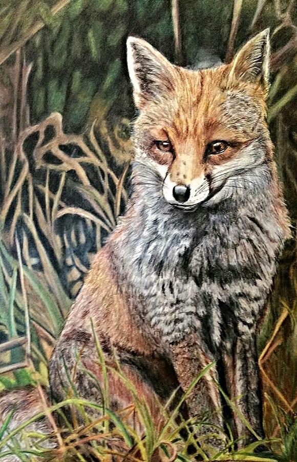 Woodland Fox Painting by Lisa Berry - Fine Art America