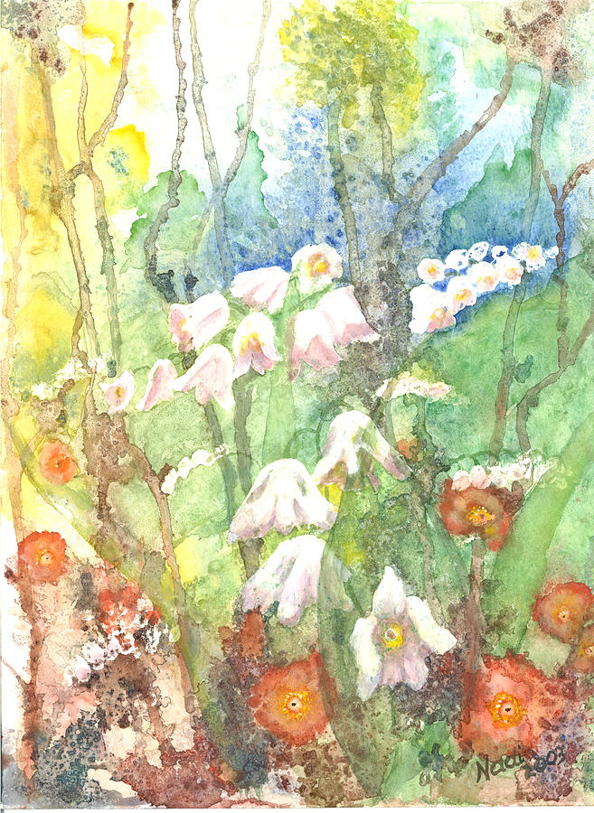 Woodland Garden Painting by Renate Wesley