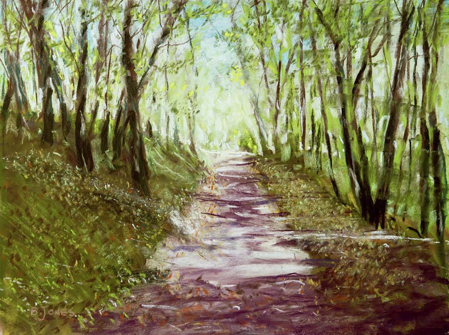 Woodland Path - Impressionism Landscape Painting by Barry Jones