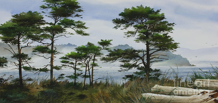 Woodland Seashore Painting by James Williamson