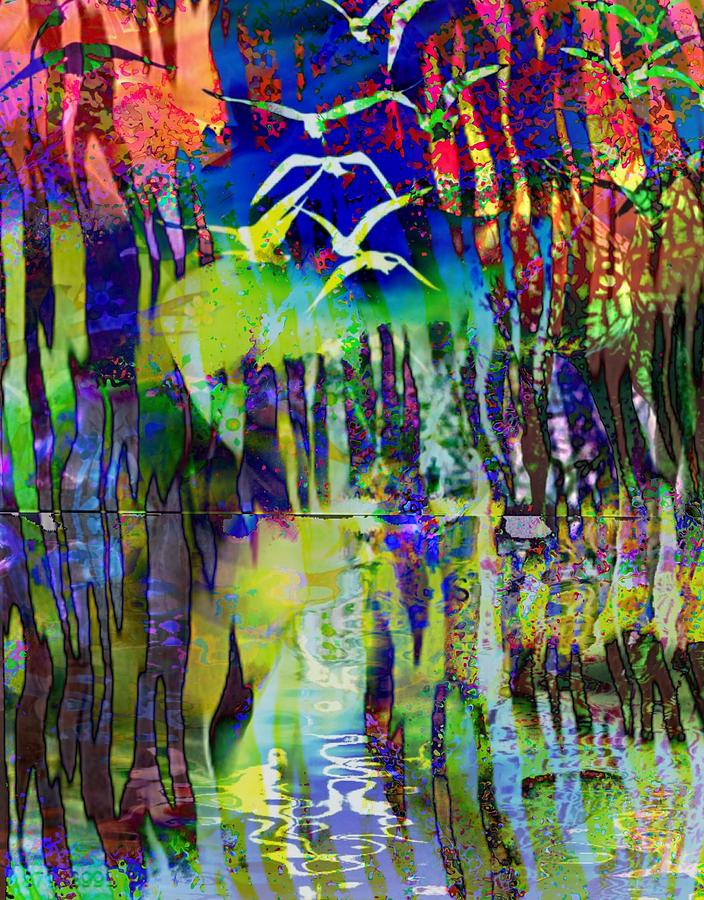 Woodland Stream Digital Art by Serenity Studio Art