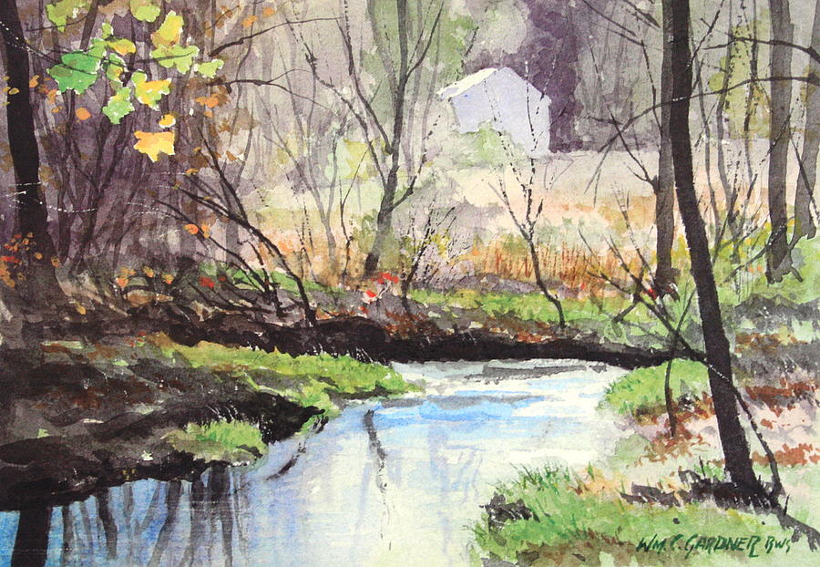 Woodland Stream Painting by William Gardner - Fine Art America