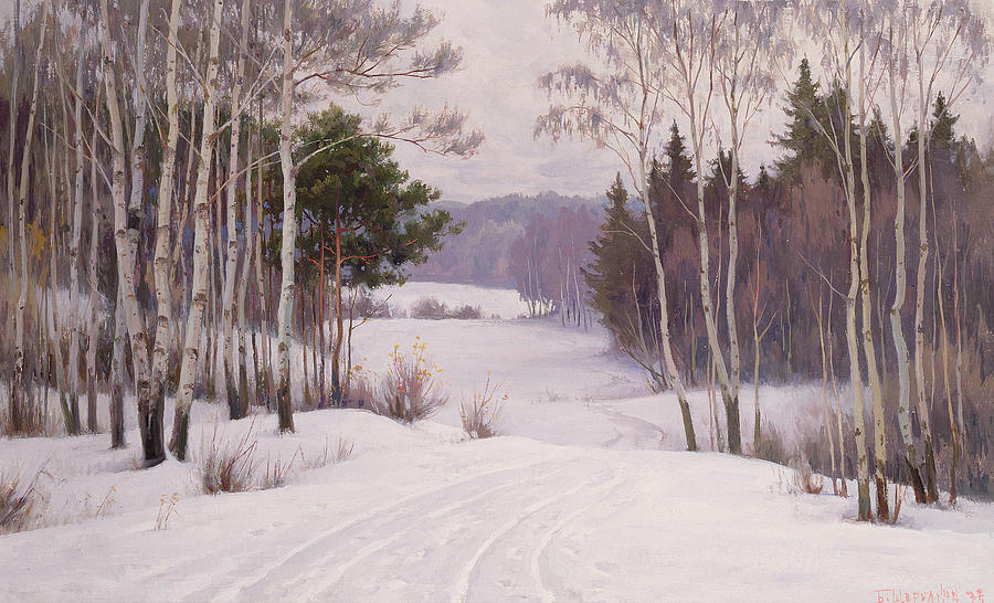 Woodland Trail Painting by Boris Walentinowitsch Scherkow