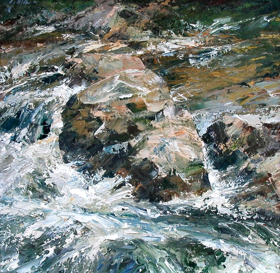 Woodland Waterway Painting by Jim Gola