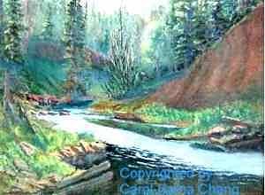 Woodlands Painting by Carol Hama Chang Woodlands Painting by Carol Hama Chang