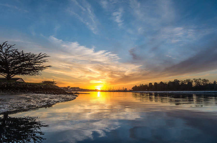 Sunset Photograph - Woodley Island Marina Sunset 2 by Greg Nyquist