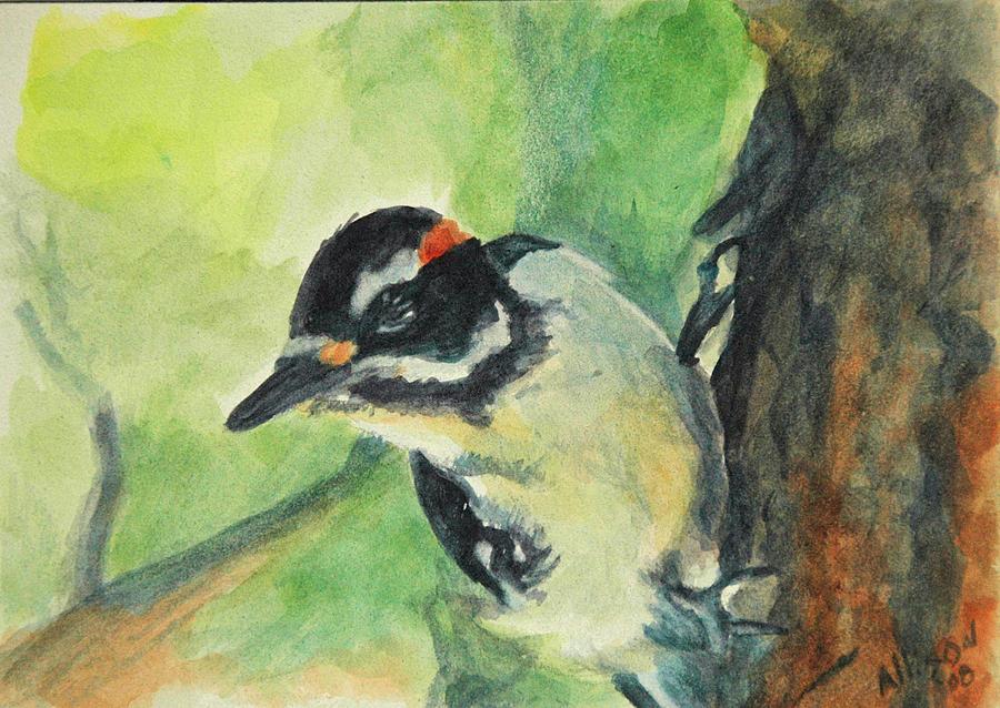 Wildlife Painting - Woodpecker by Stephanie Allison