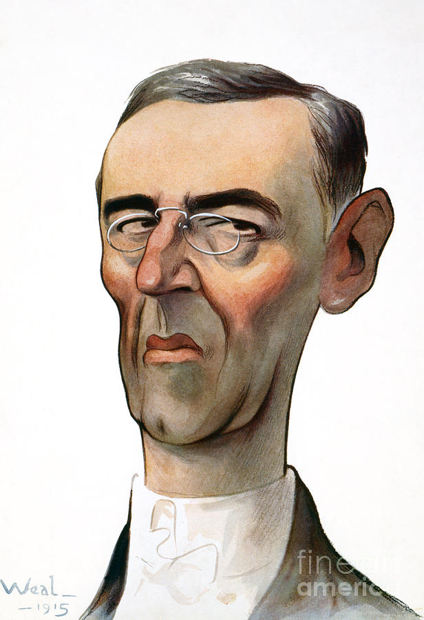 Woodrow Wilson Drawing by Granger