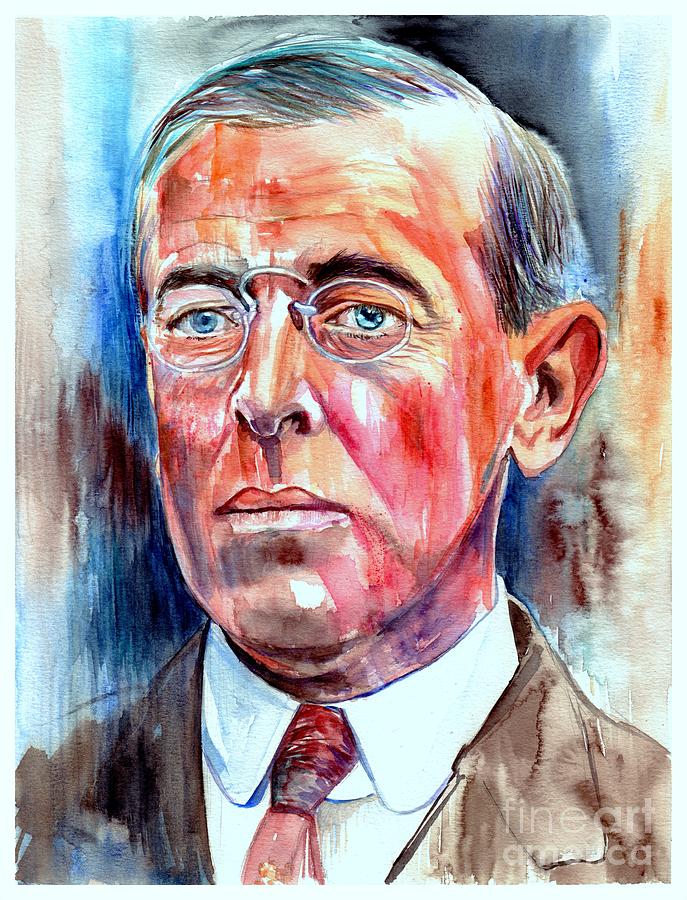 Woodrow Wilson Painting - Woodrow Wilson painting by Suzann Sines