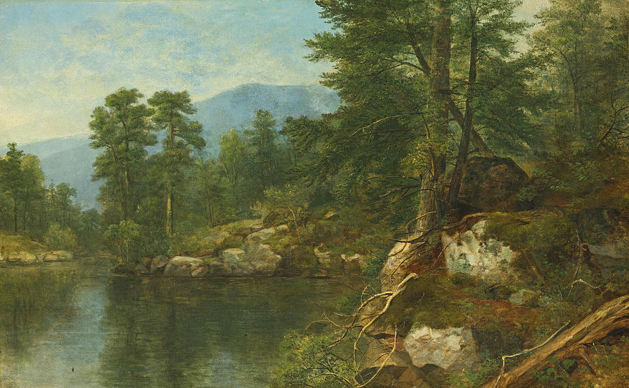 Woods by a River Painting by Asher Brown Durand