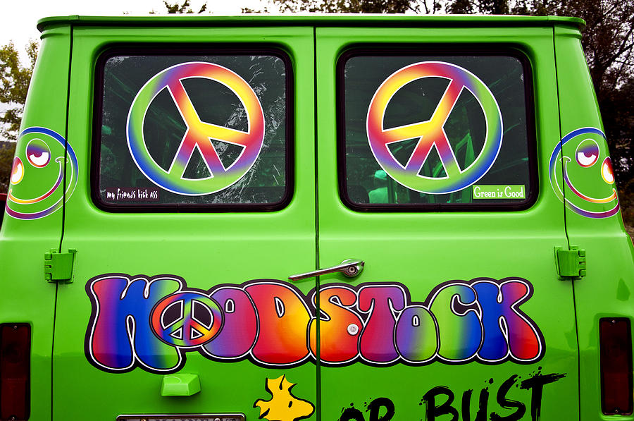 Woodstock Hippie Van Photograph by Glenn Gordon