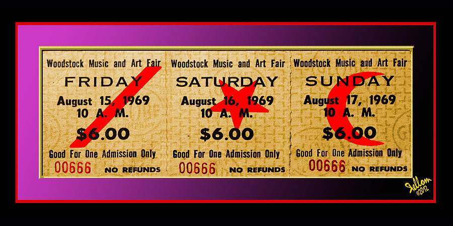 Woodstock Digital Art - Woodstock Ticket 666 by Che Rellom
