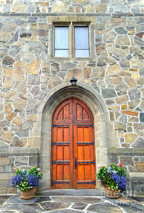 Woodstock Vermont Church Door Photograph