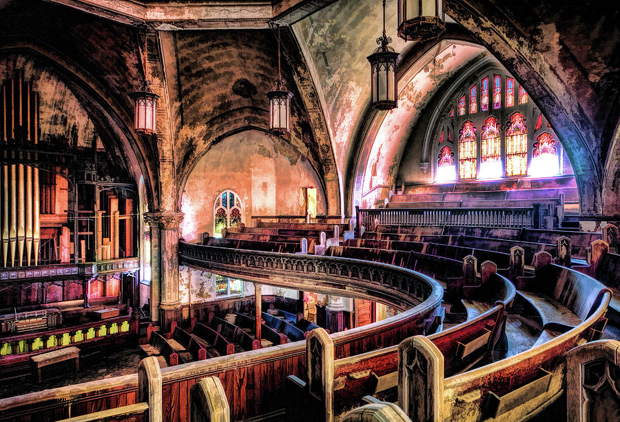 Woodward Avenue Presbyterian Church Painting by Christopher Arndt