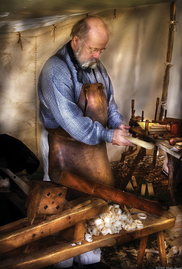 Woodworker - The Carpenter Photograph by Mike Savad