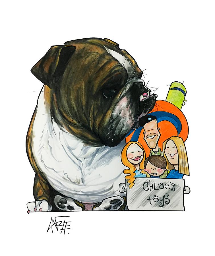 Pet Portrait Drawing - Woody 3393 by John LaFree