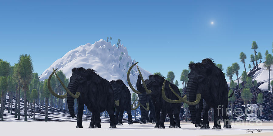 Woolly Mammoth Painting