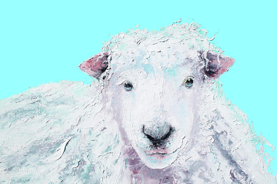 Woolly Sheep  Painting by Jan Matson