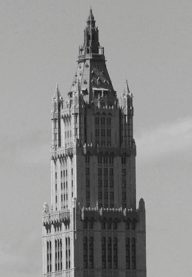 Woolworth Building Black and White Photograph by Christopher J Kirby