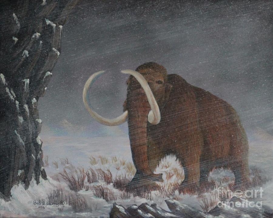 Wooly Mammoth......10,000 Years Ago Painting by Bob Williams
