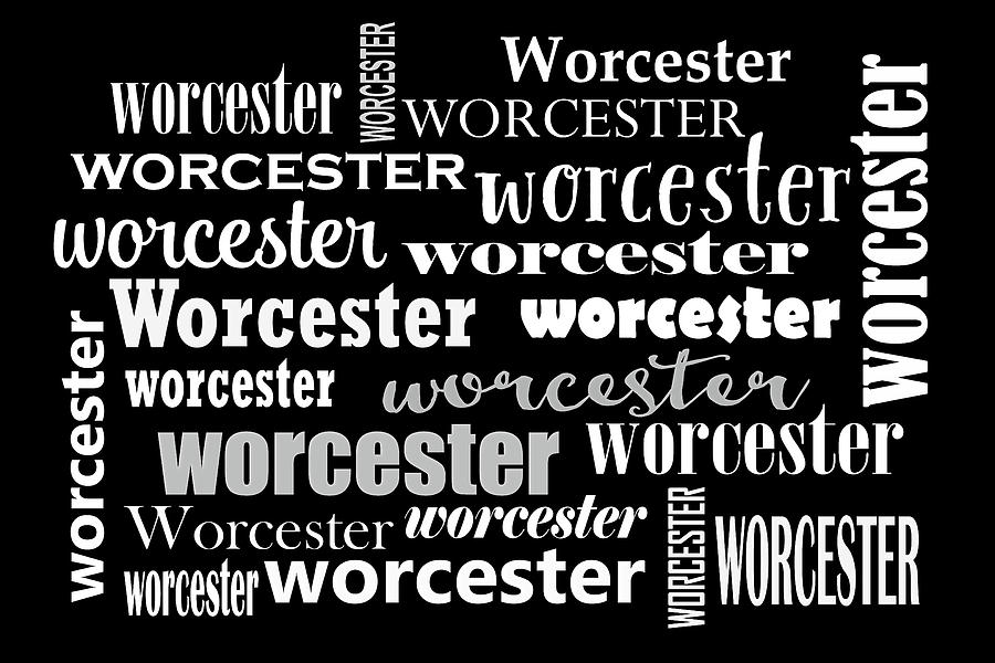 Worcester Massachusetts - Grey on Black Digital Art by Peggy Collins