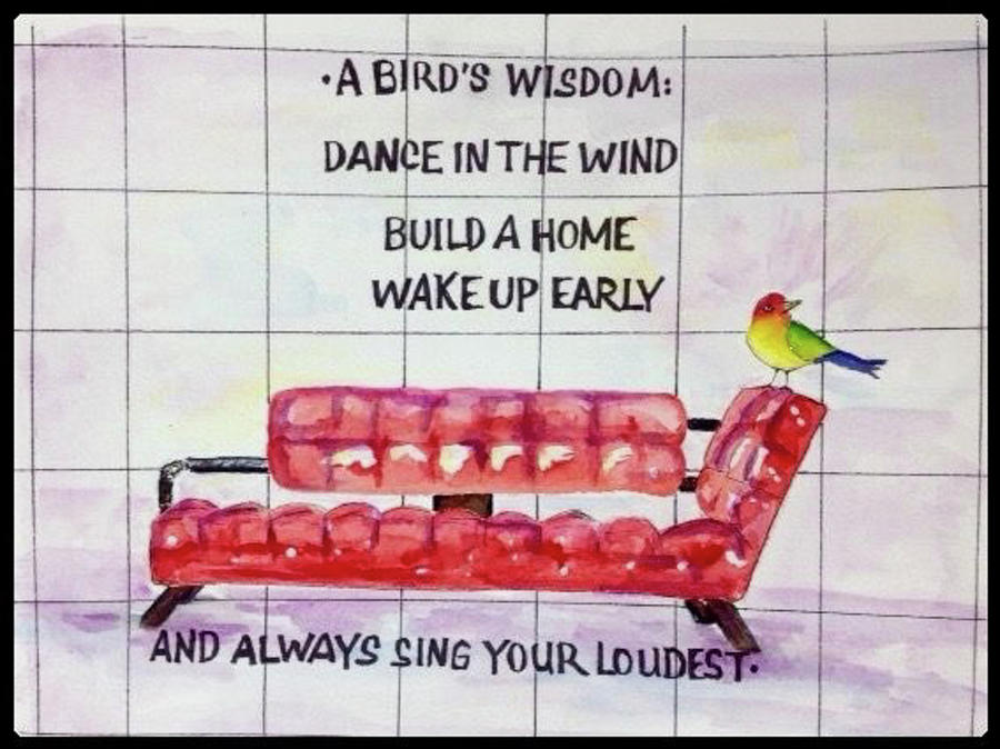 A Birds Wisdom Painting by Bonny Butler