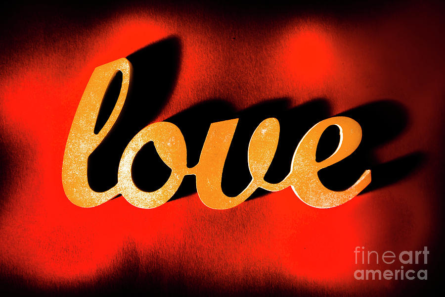 Words Of Love And Retro Romance Photograph