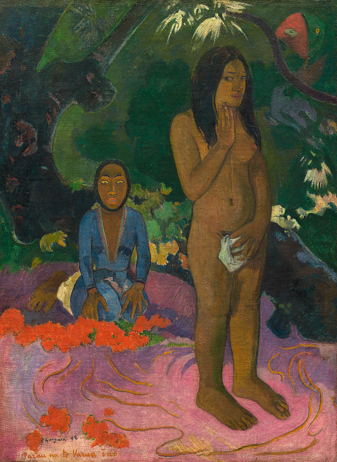 Words of the Devil Painting by Paul Gauguin
