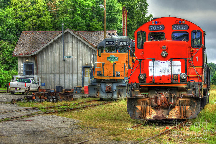 Work Horse Trains 2 Madison Georgia Locomotive Art Photograph by Reid Callaway