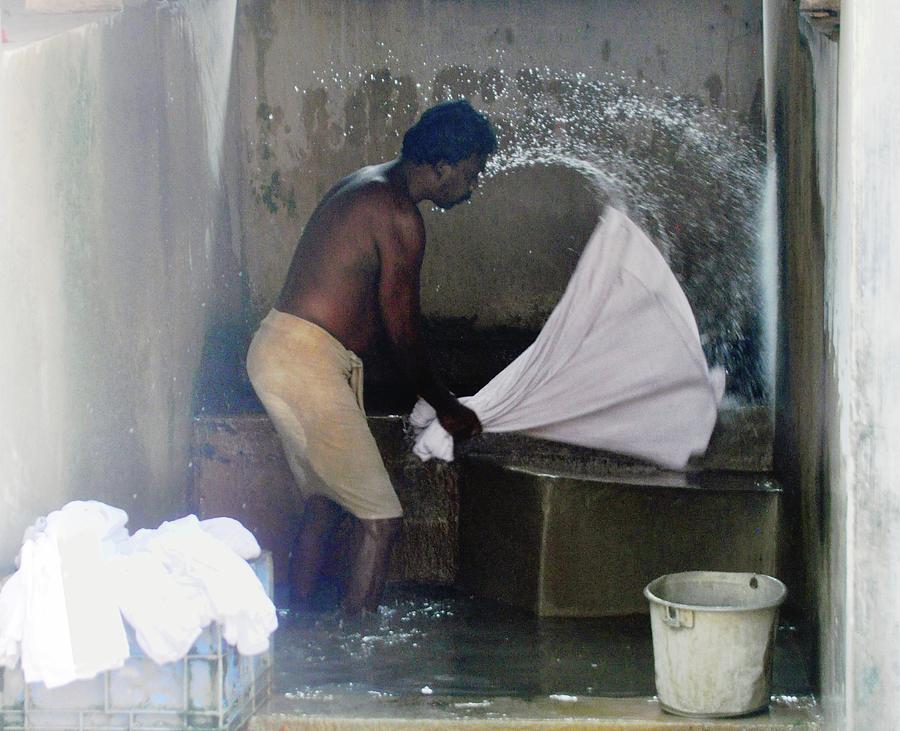 Work In An Indian Laundry 4 Photograph by John Hughes