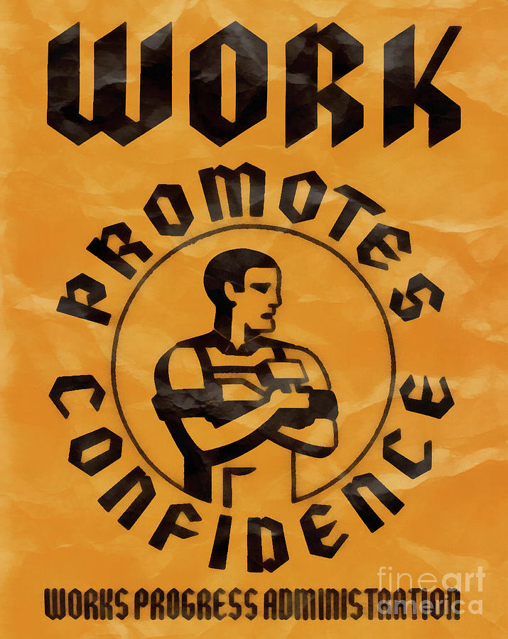 Work Promotes Confidence Vintage Poster Photograph by Edward Fielding