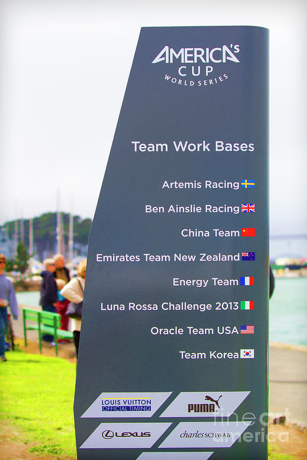 Work Team World Series 34 Americas Cup  Photograph by Chuck Kuhn
