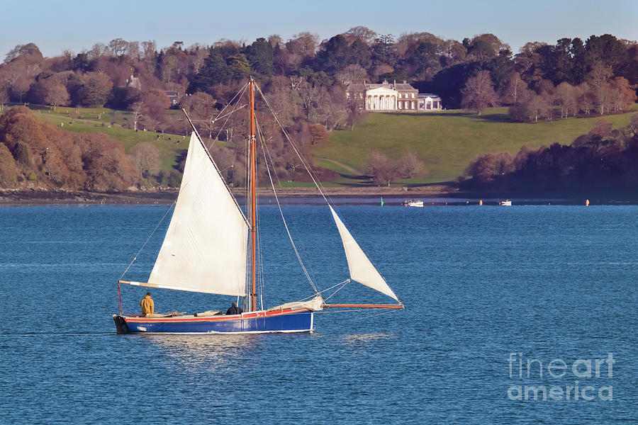 Working Boat At Trelissick Cornwall Photograph