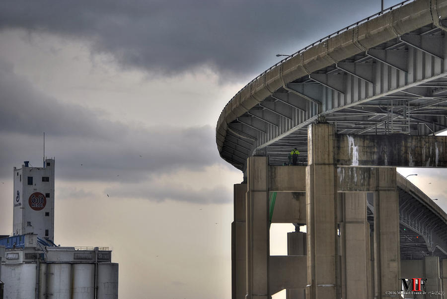 Buffalo Photograph - Working On The Skyway by Michael Frank Jr
