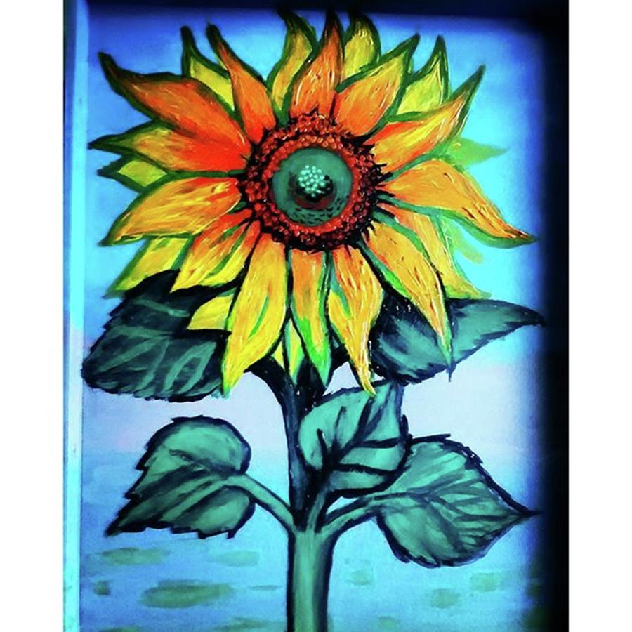 Instagram Photograph - Working On This Sunflower. #sunflower by Genevieve Esson