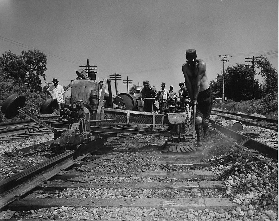 Working on Track - 1959 Photograph by Chicago and North Western Historical Society