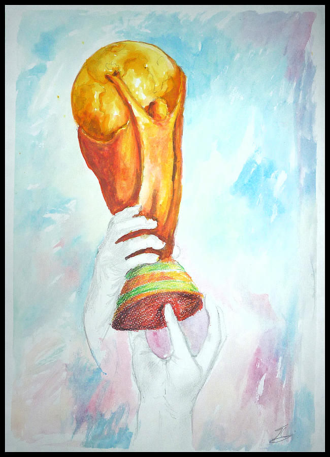 world cup trophy art