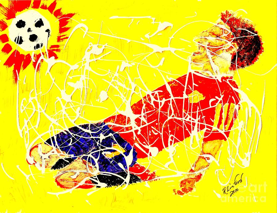 World Cup Spain 1 0 in 2010 Painting by Richard W Linford