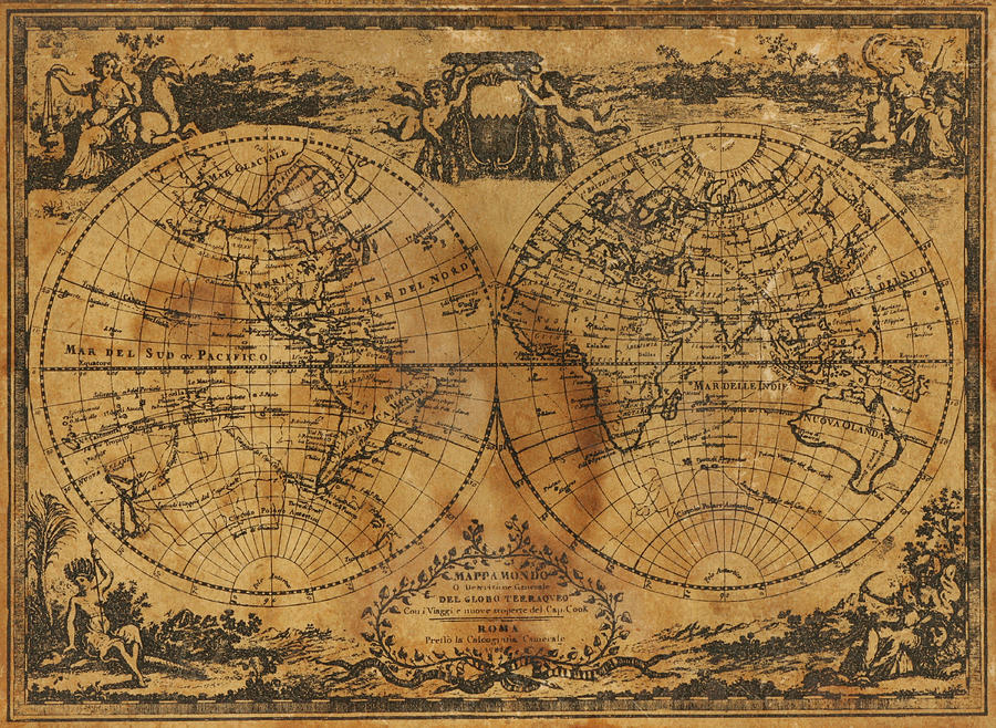 World Map 1788 Photograph by Kitty Ellis