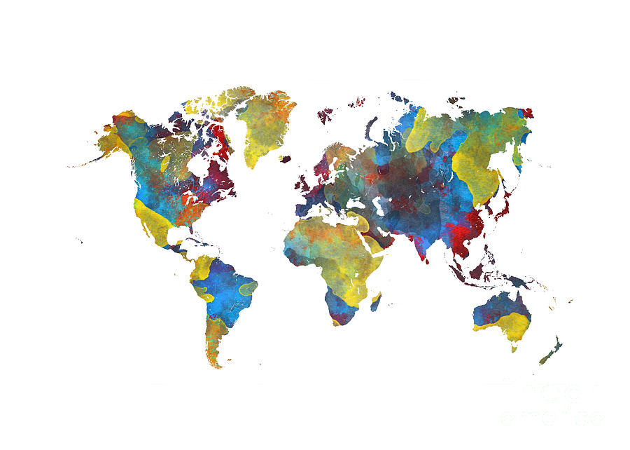 World Map 2050 Digital Art by Justyna Jaszke JBJart