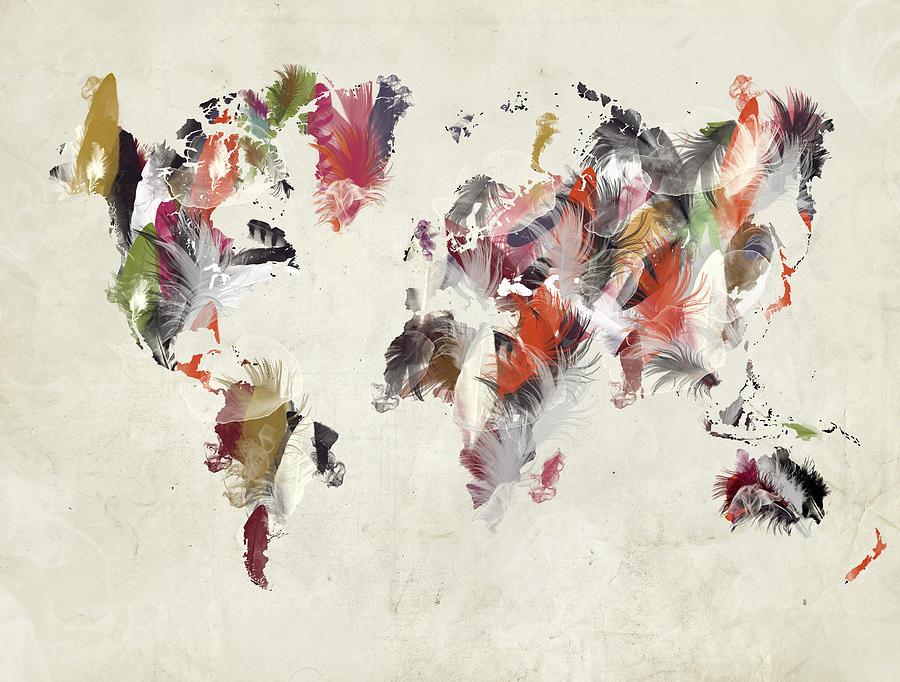 World Map  Painting by Bri Buckley