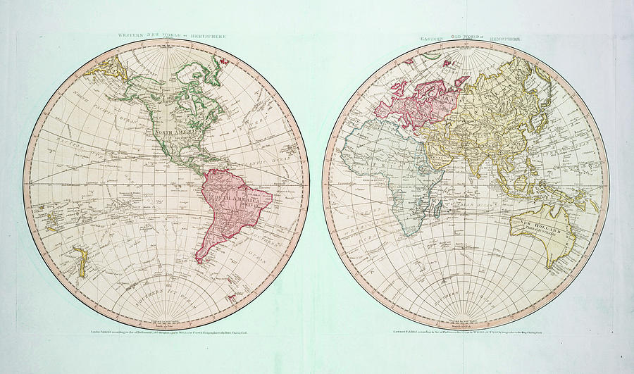 World Map by William Faden Photograph by C H Apperson