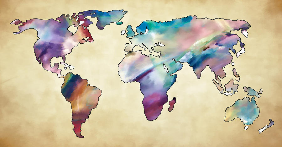 World Map I Photograph by Athena Mckinzie