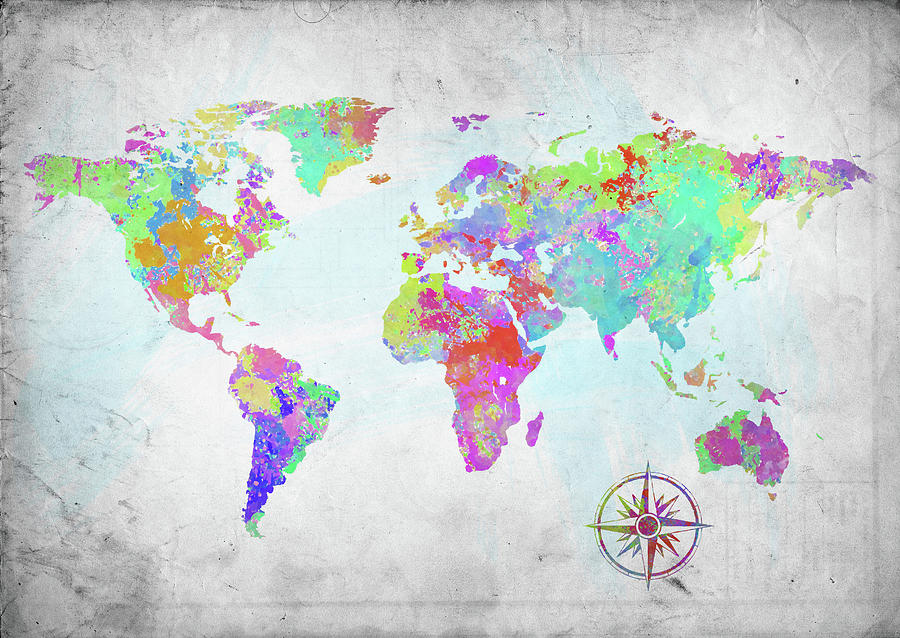 Карта красочно. Карта цветная. World Map Paint.