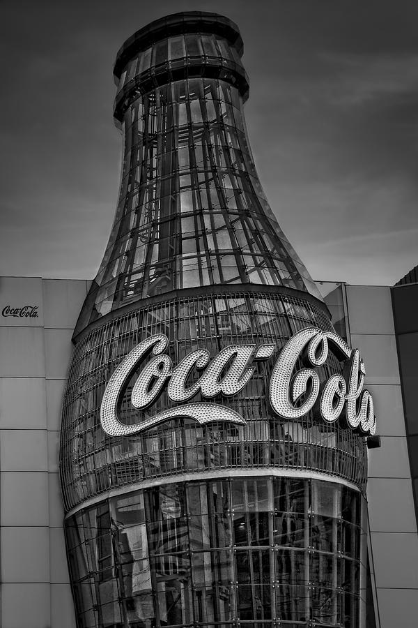 World Of Coca Cola BW Photograph by Susan Candelario
