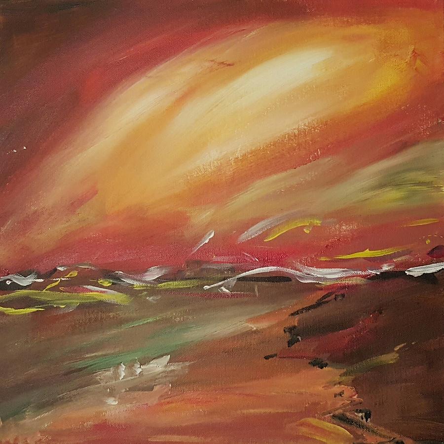 World on Fire I Painting by Vincent Matheney