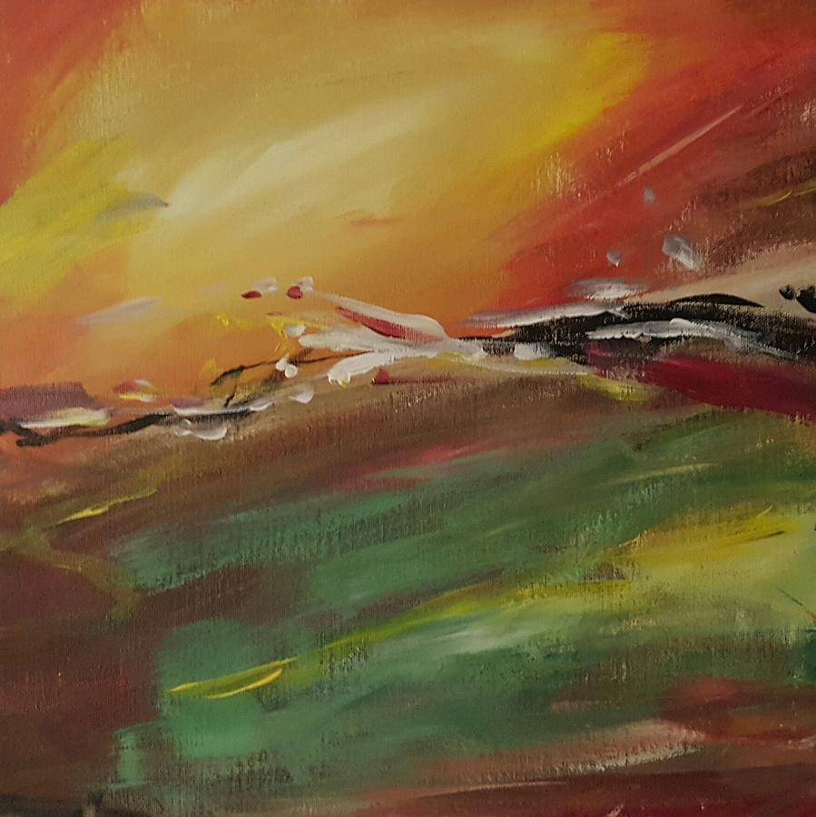 World on Fire II Painting by Vincent Matheney