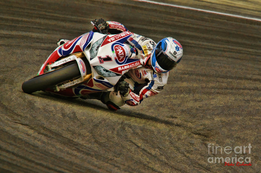 World Superbike Sylvain Guintoli Honda Photograph by Blake Richards