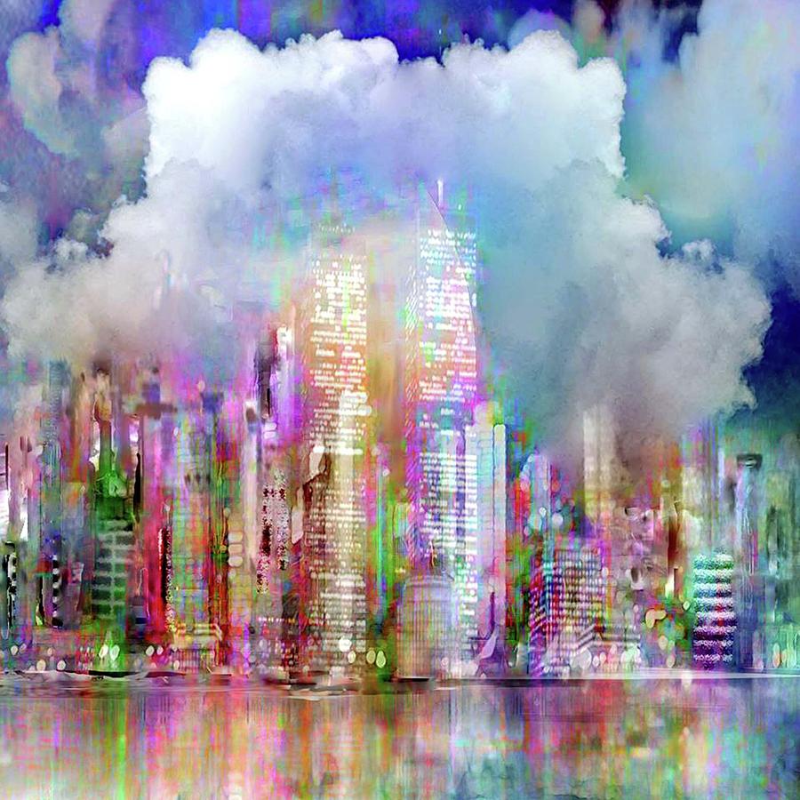 Abstract Digital Art - World Trade Center 2000 by Ted Packman